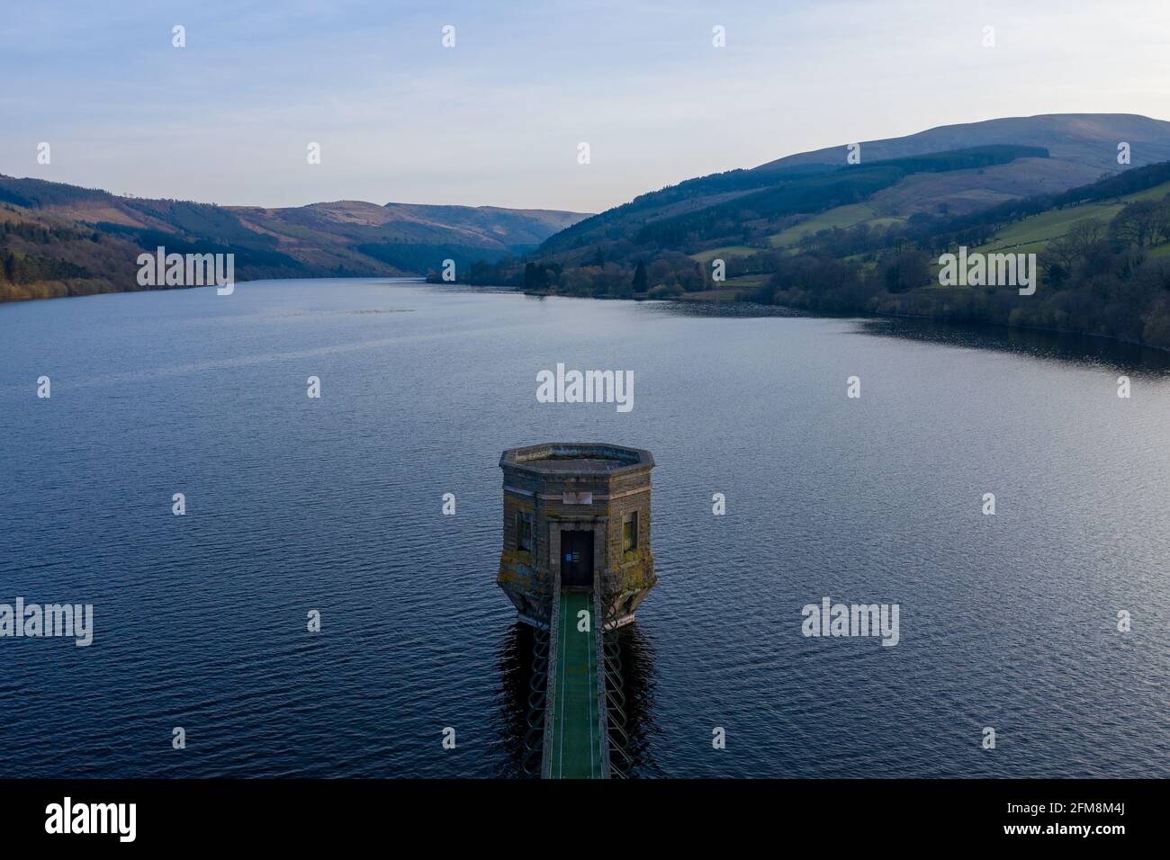 Talybont on Usk reservoir in the brecon beacons national park, Wales Stock Photo