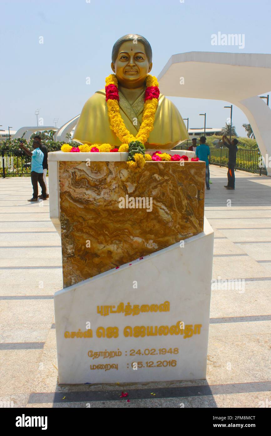 statue Jayalalitha Jayaraman, former actress, state minister of Tamil