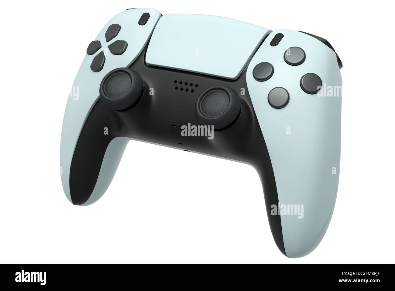 Realistic video game joystick on white background Stock Photo - Alamy