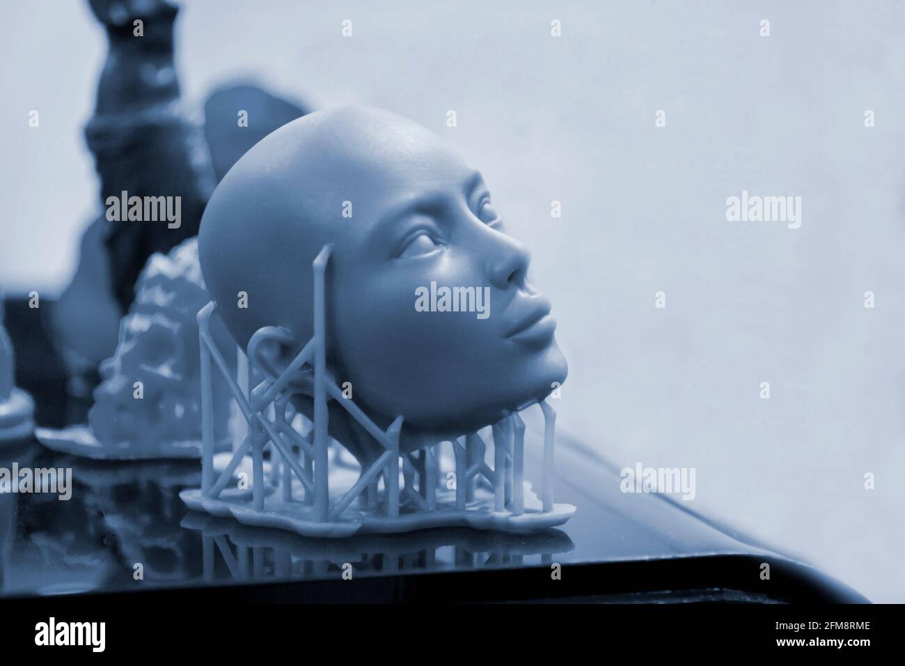 Objects photopolymer printed on a 3d printer. Stock Photo