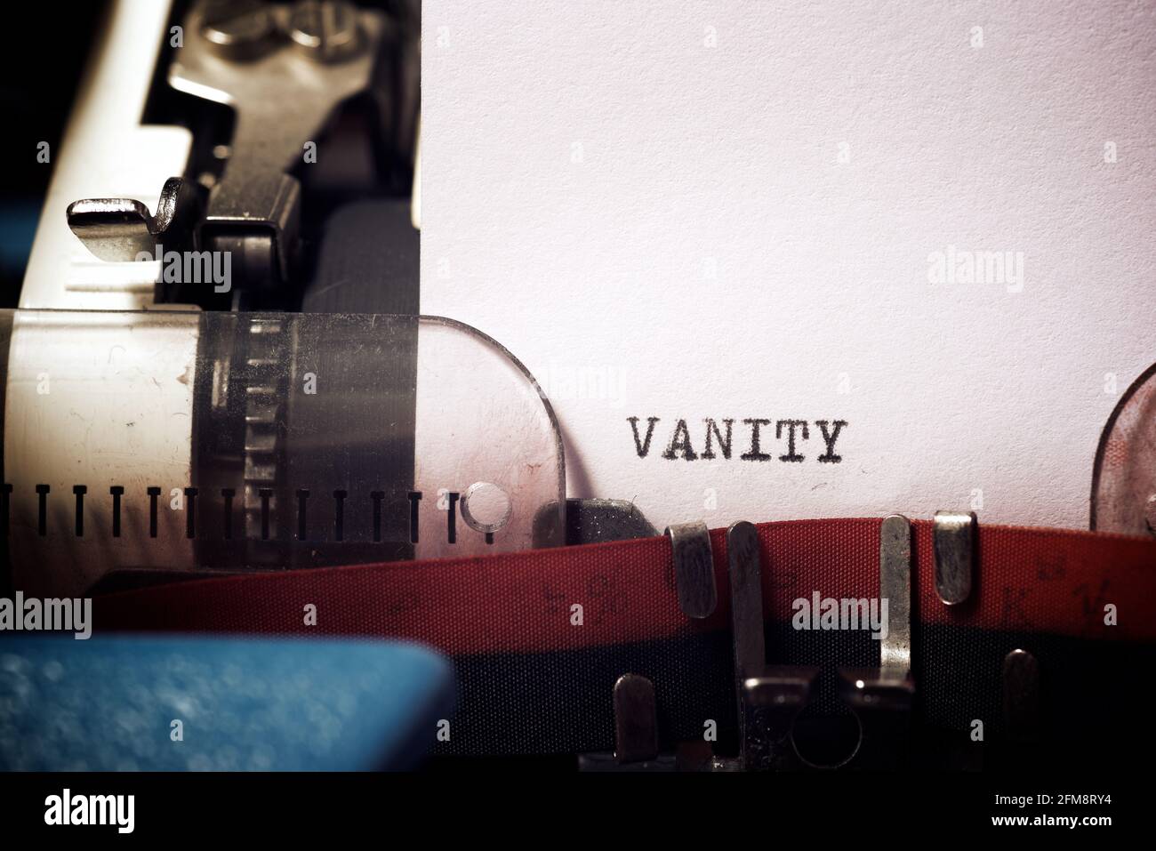 Vanity word written with a typewriter Stock Photo Alamy
