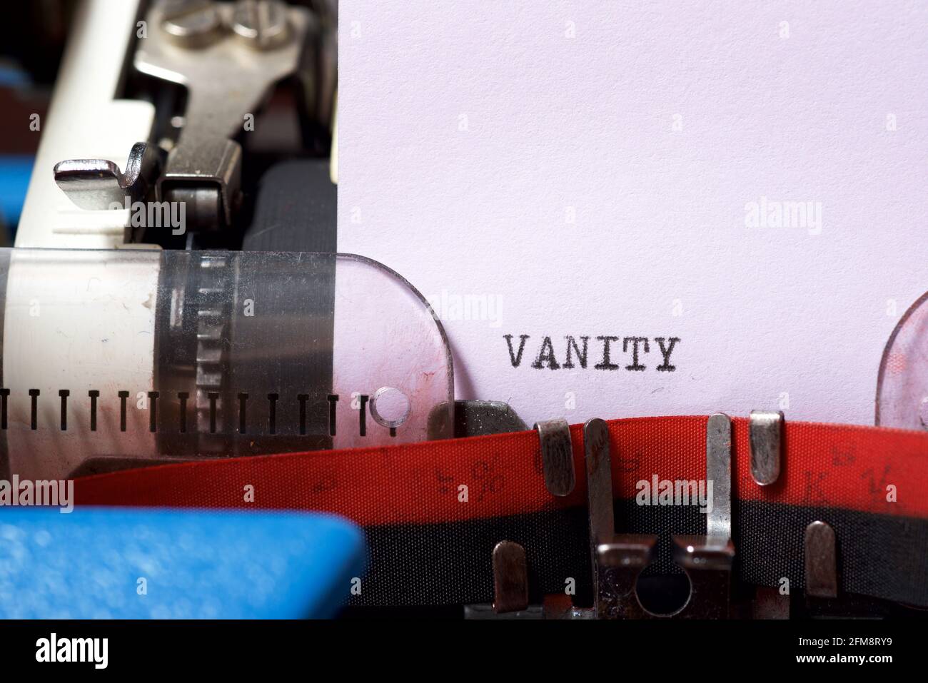 Vanity word written with a typewriter Stock Photo Alamy