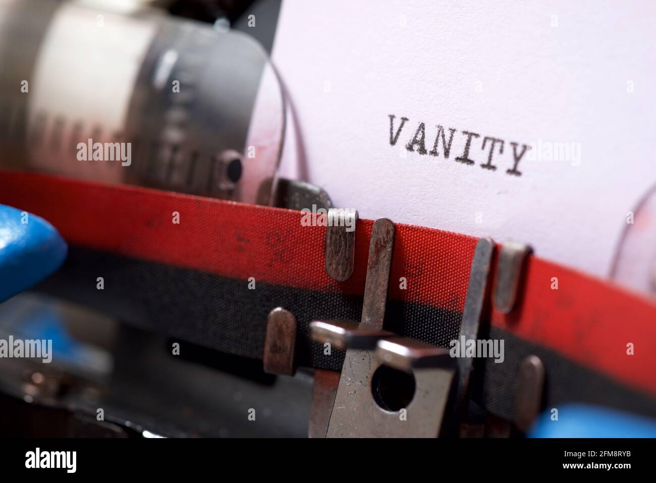Vanity word written with a typewriter Stock Photo Alamy