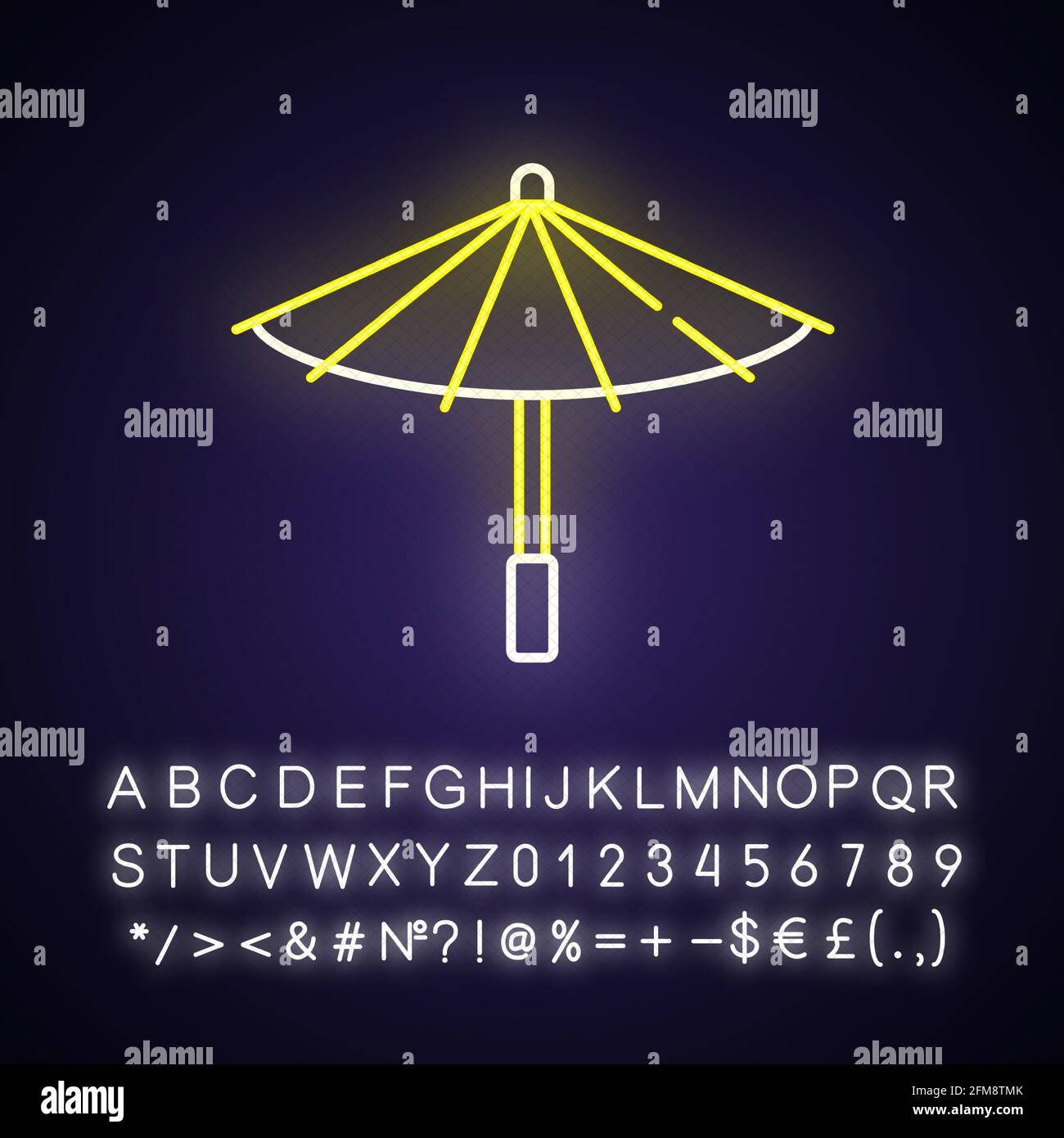 Korean umbrella neon light icon Stock Vector Image & Art Alamy