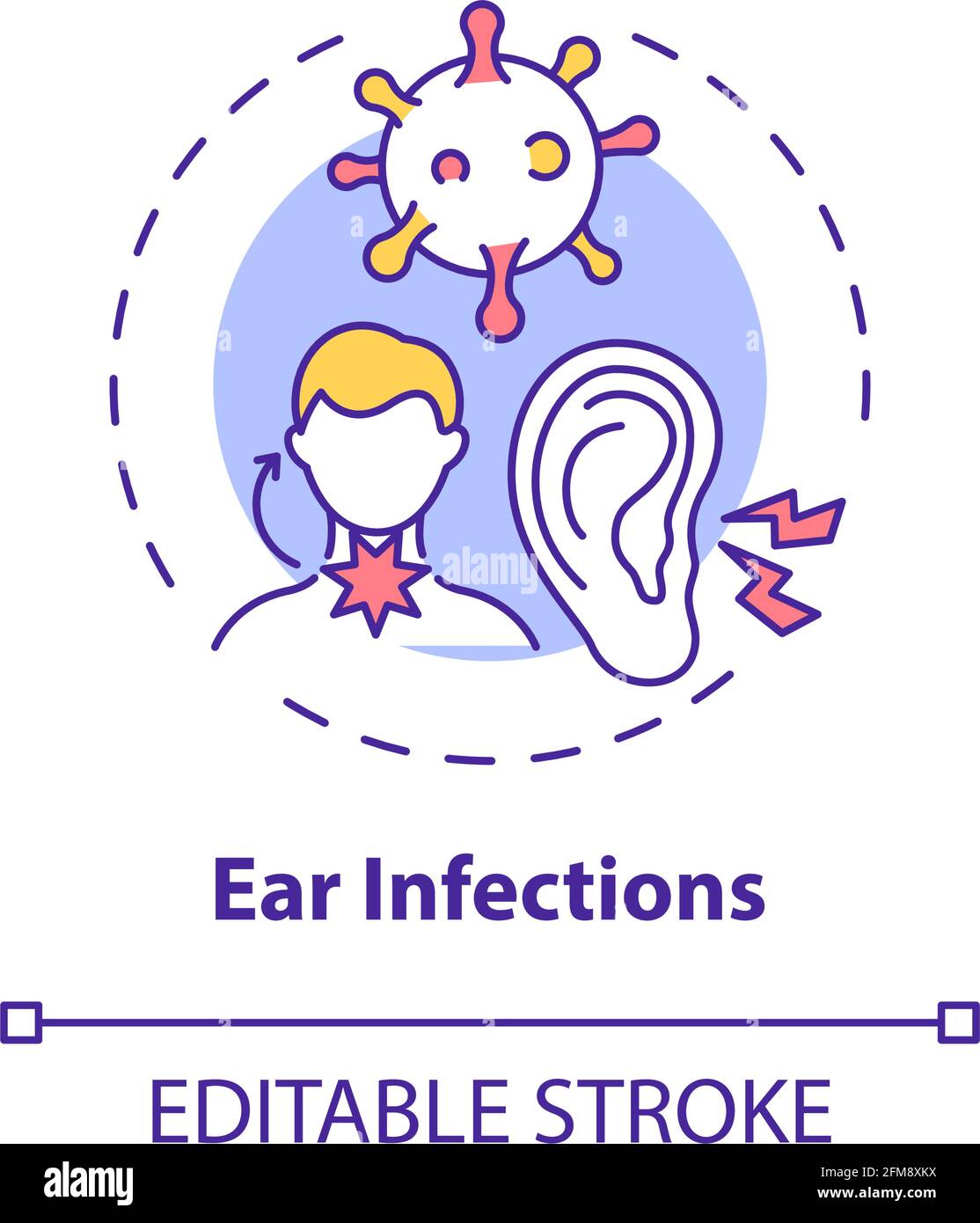 Ear infection otitis media Stock Vector Images - Alamy