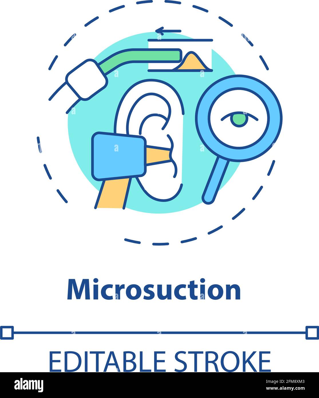 Microsuction concept icon Stock Vector