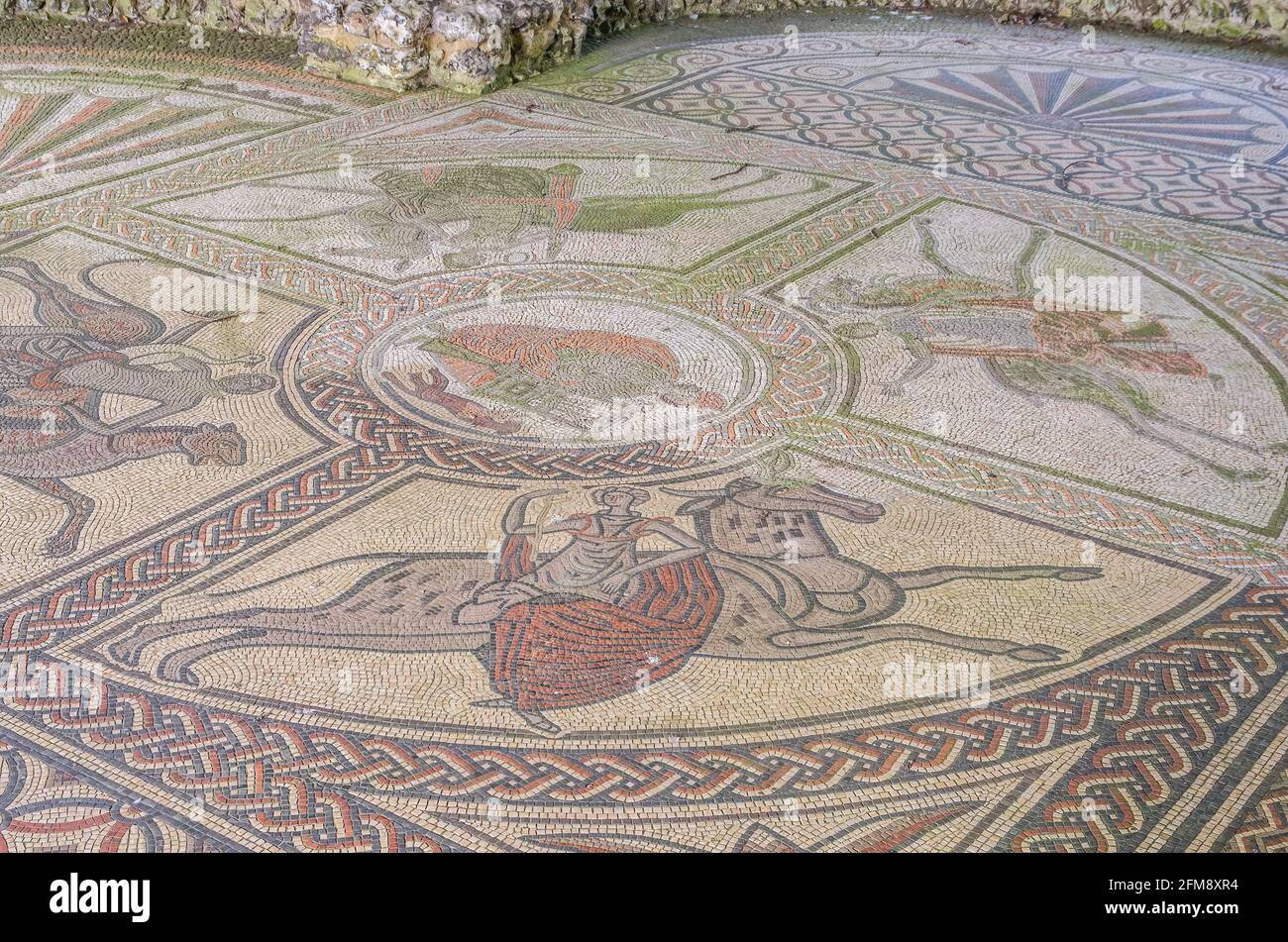 Roman Mosaic near Littlecote House Wiltshire Stock Photo - Alamy