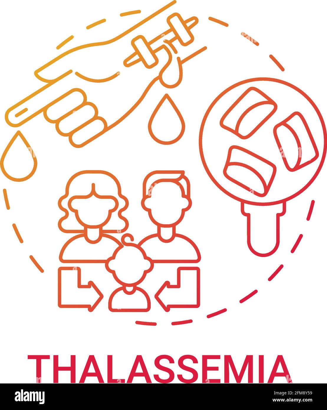 Thalassemia red gradient concept icon Stock Vector Image & Art - Alamy