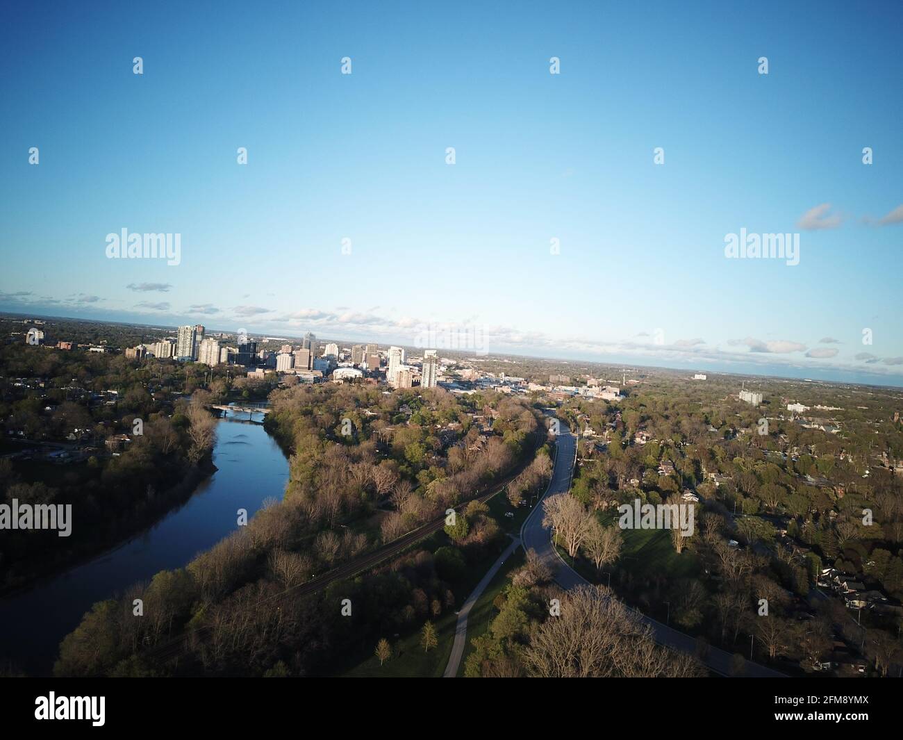 aerial photo of london ontario canada known as the forest city Stock Photo