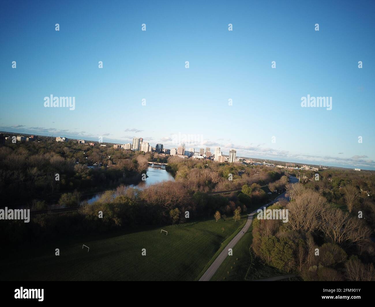 aerial photo of london ontario canada known as the forest city Stock Photo