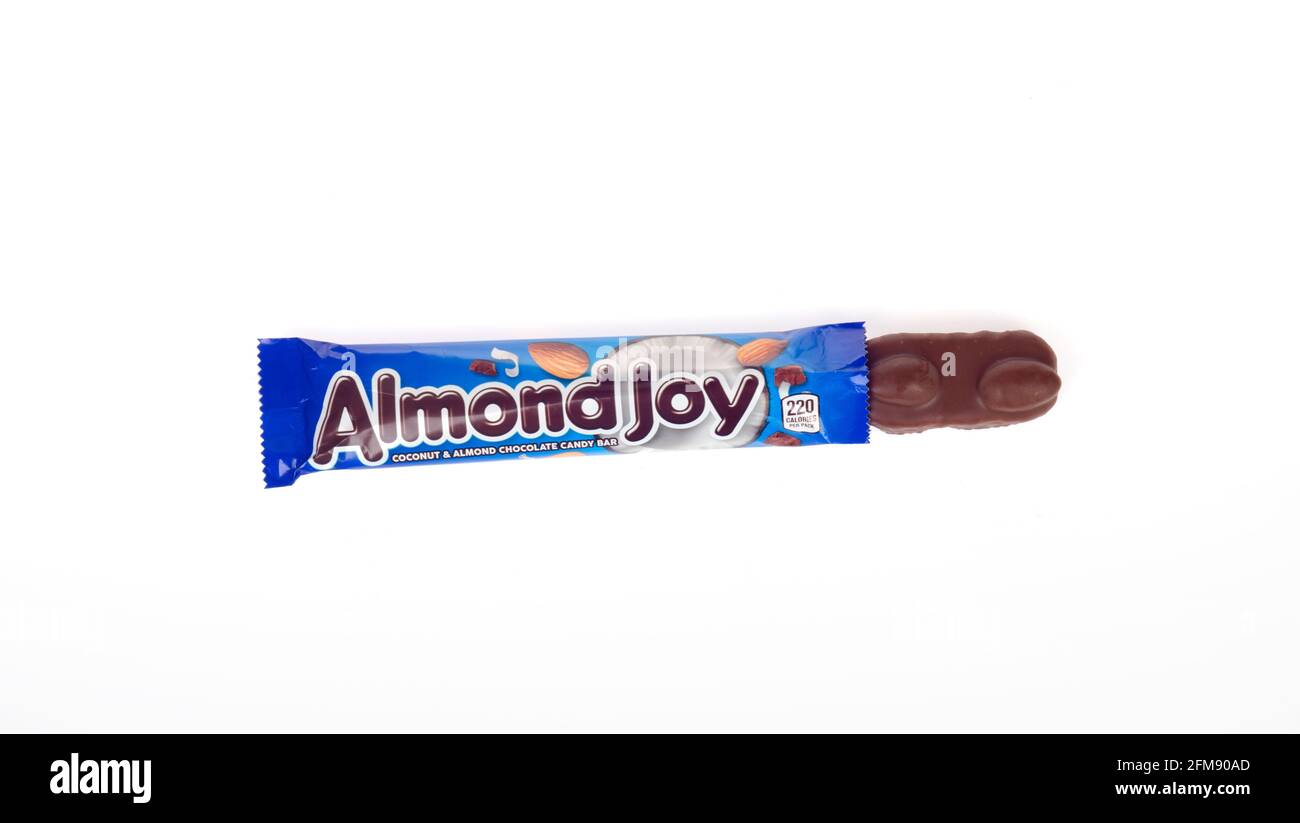 Almond Joy Candy Bar Stock Photo