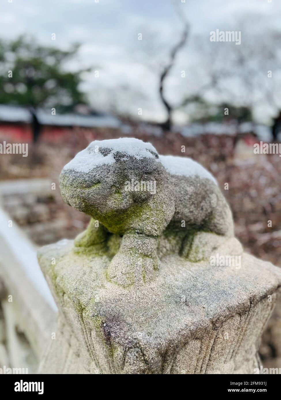 Haechi statue in the Gyeongbokgung Palace, South Korea Stock Photo