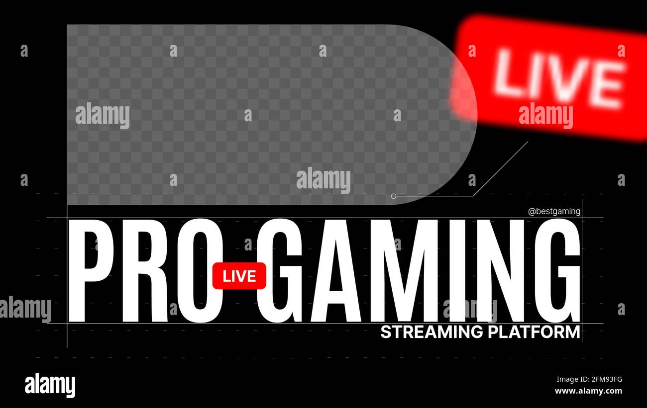 Thumbnail for Video blog. Social Media Horizontal Live Gaming Banner. Red  desktop Cover for Video Service. Put Your Content under Background. Vector  illustration Stock Vector Image & Art - Alamy