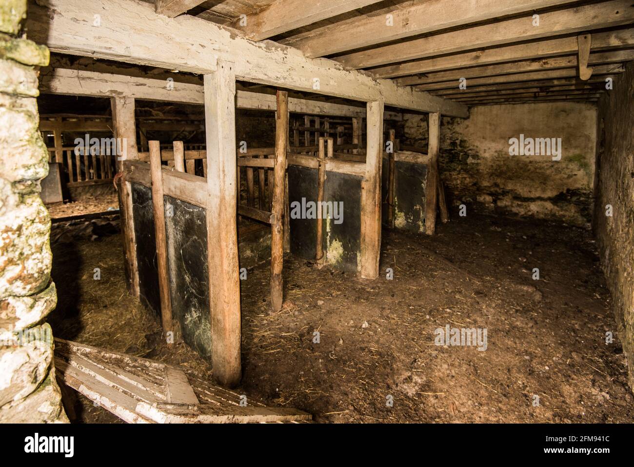 A Yorkshire cow shed Stock Photo