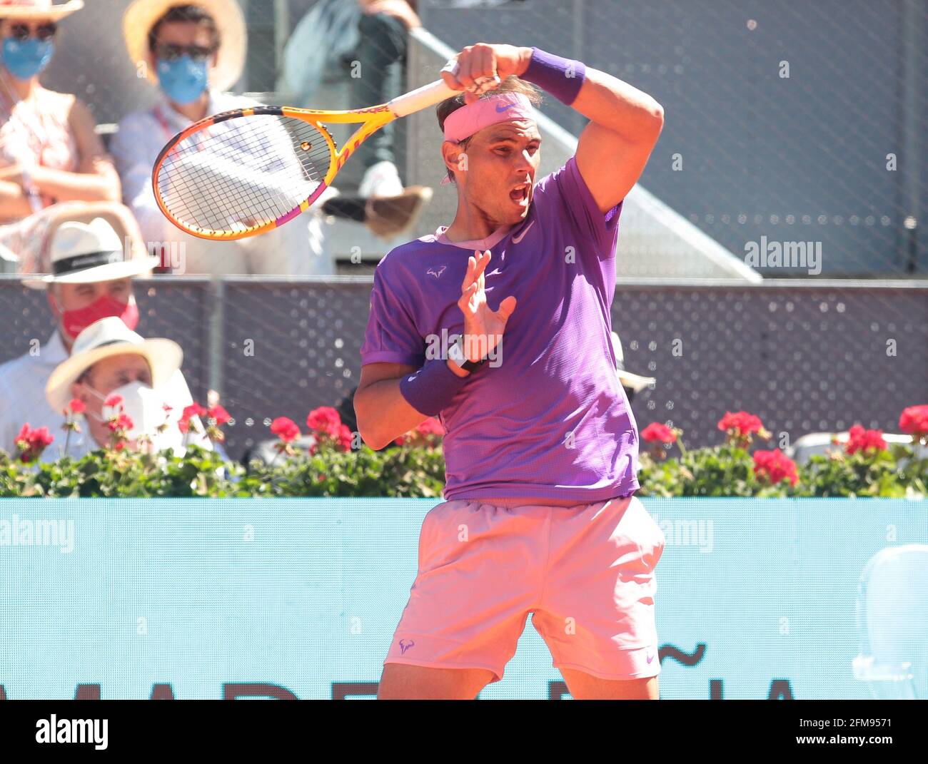 Ronaldo Nazario during Mutua Madrid Open Tennis 2021 match on May 6, 2021  in Madrid, Spain. (Photo by ALTER PHOTOS/Alberto Simon/Sipa USA Stock Photo  - Alamy