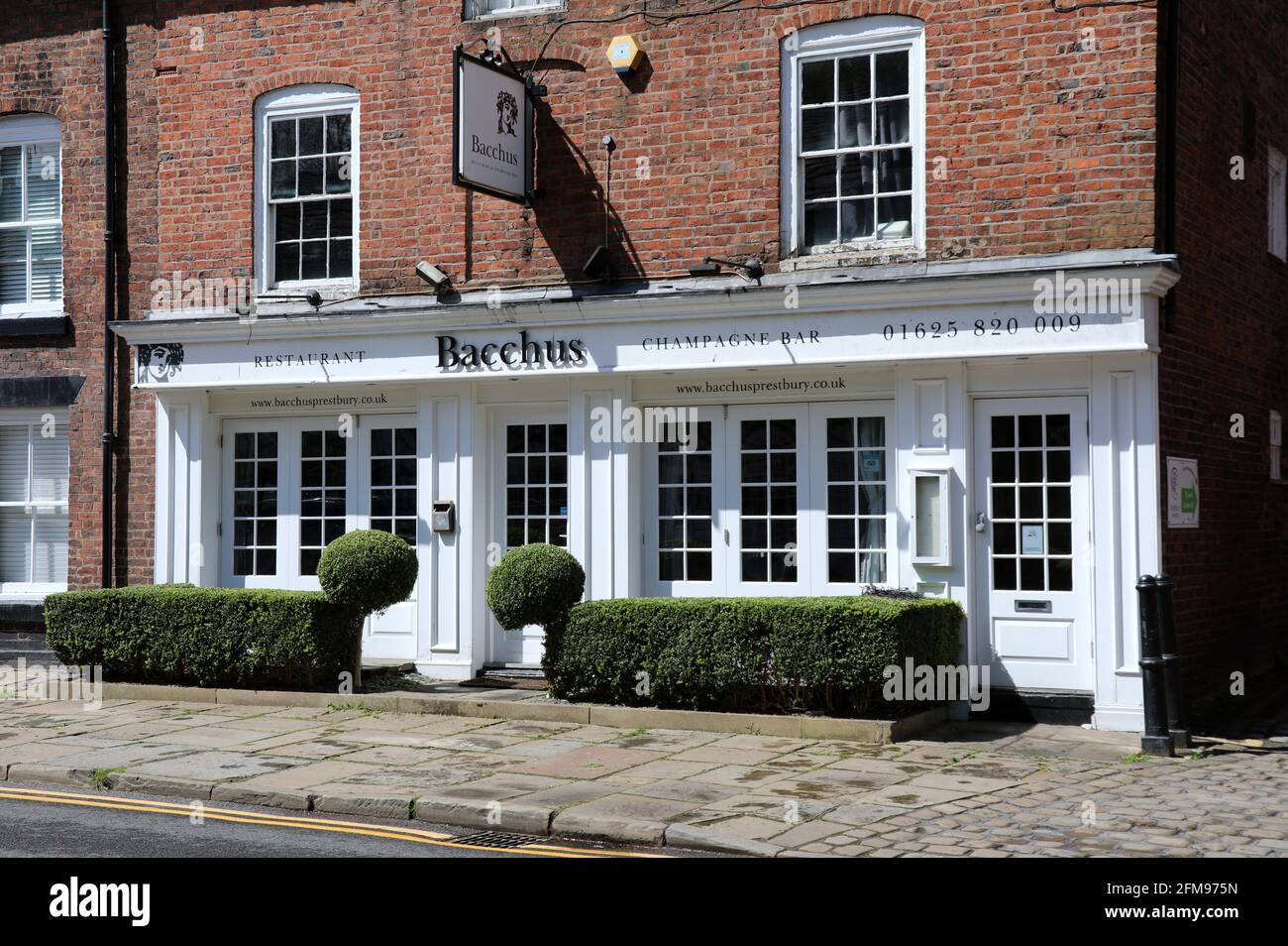 Bacchus restaurant and champagne bar in Prestbury Stock Photo