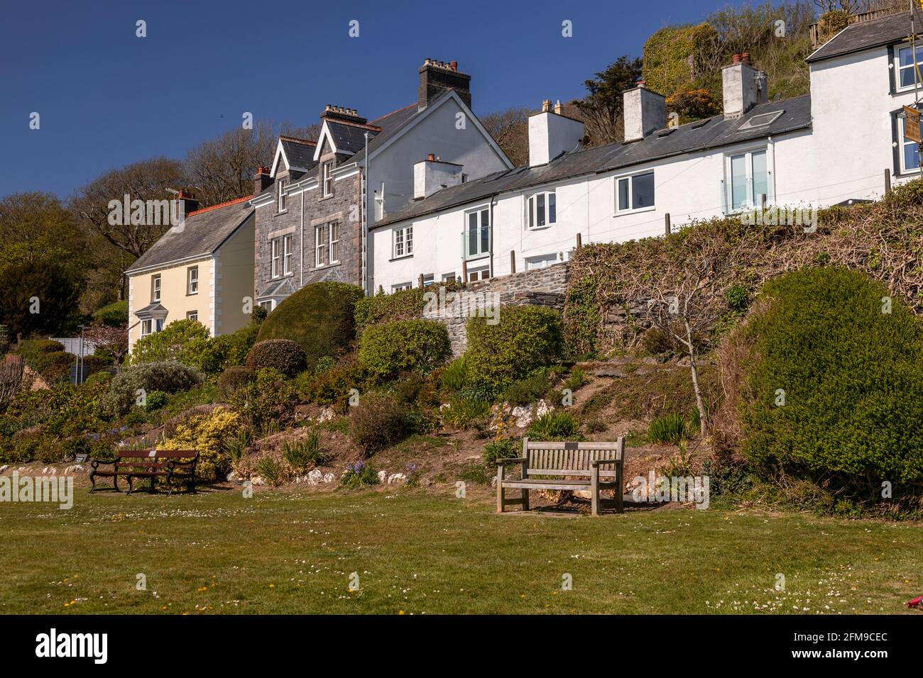 Park at Aberdyfi, Wales Stock Photo