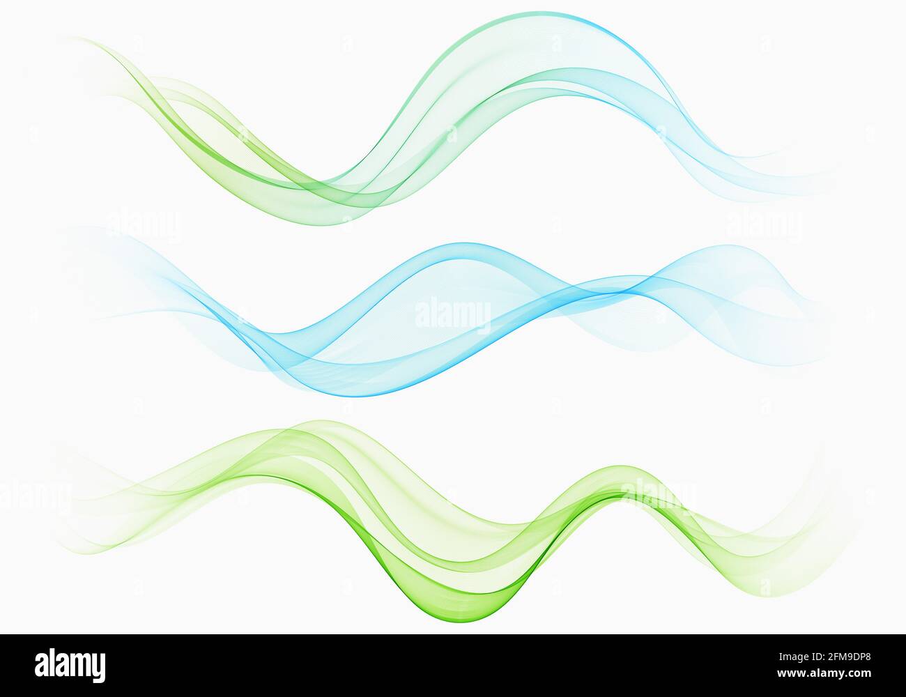 Bright green blue speed abstract lines flow Stock Vector