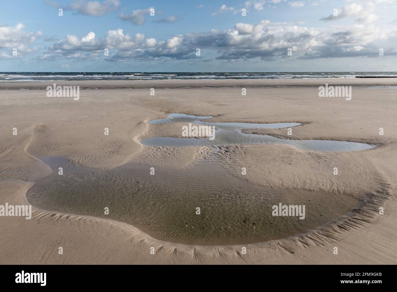 Impressions from the North Sea beach on Wangerooge Stock Photo