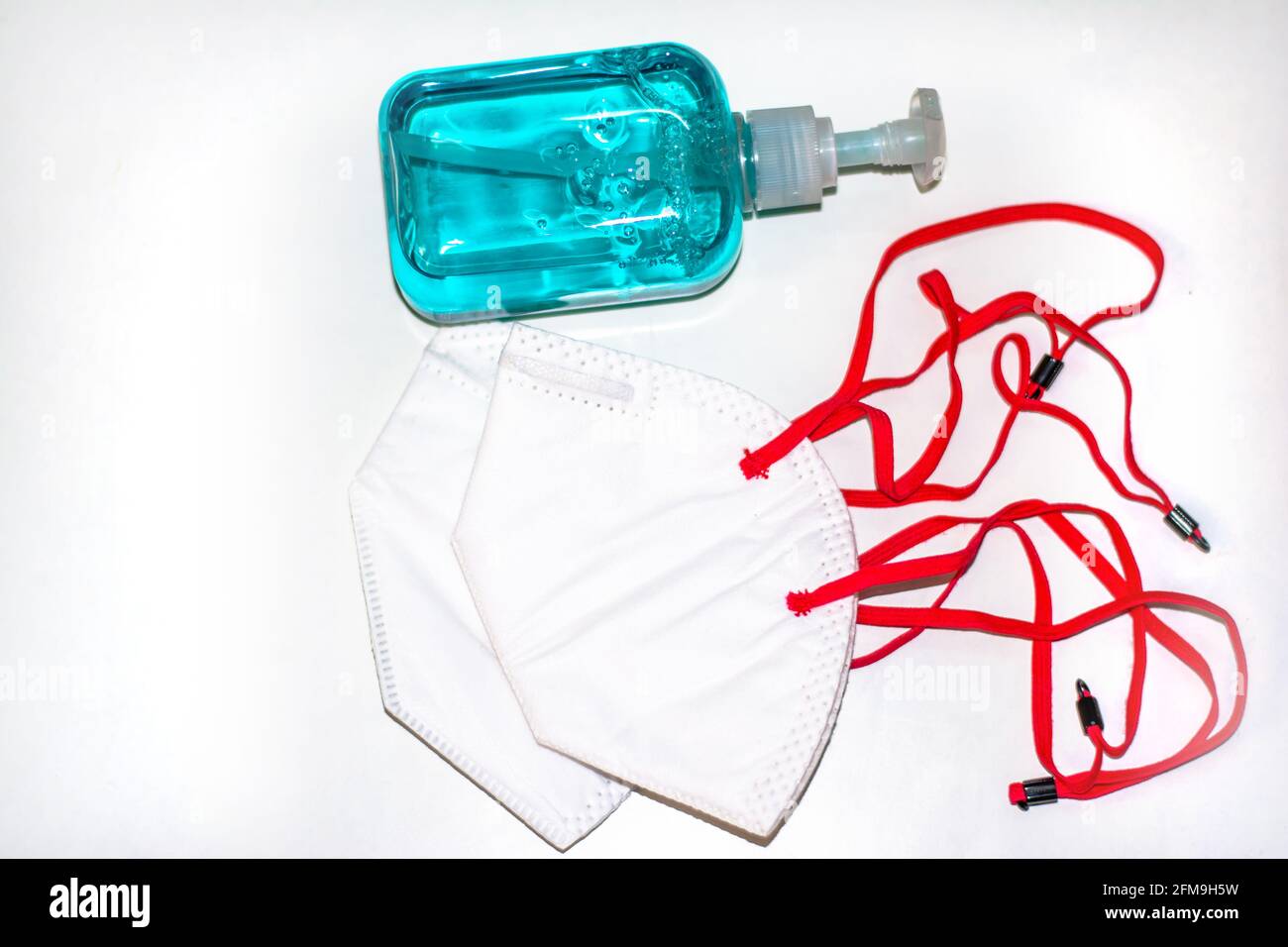 Corona virus prevention surgical masks, and hand sanitizer gel, liquid ...