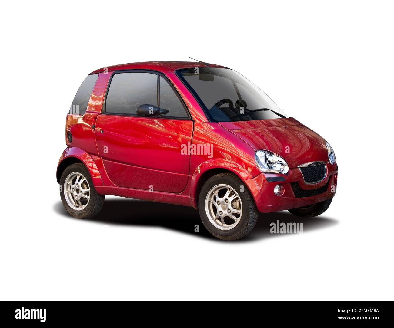 Small city car isolated on white background Stock Photo