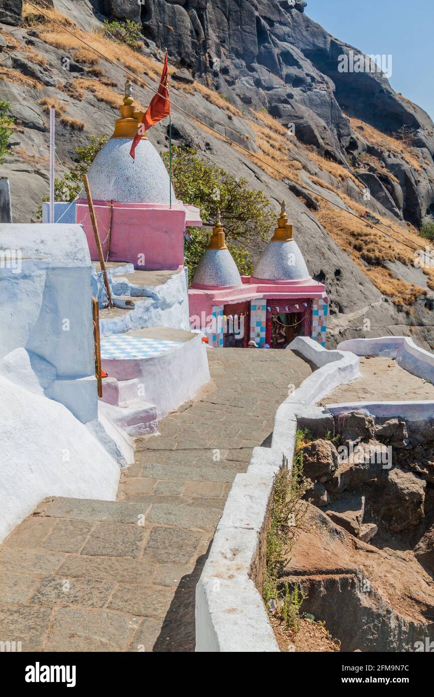 Small temple at Girnar Hill, Gujarat state, India Stock Photo