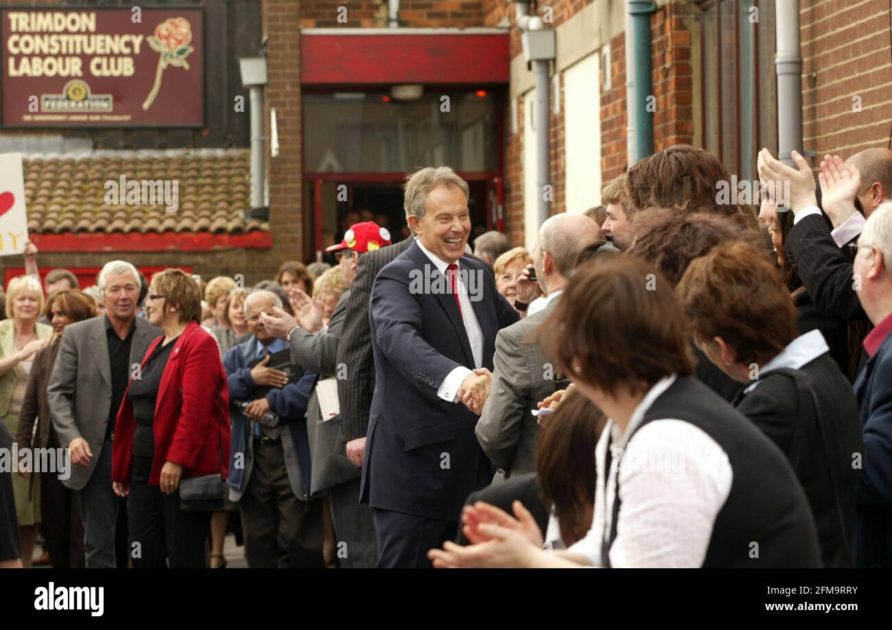 Tony Blair and his wife Cherie visited his constituency in Trimdon to