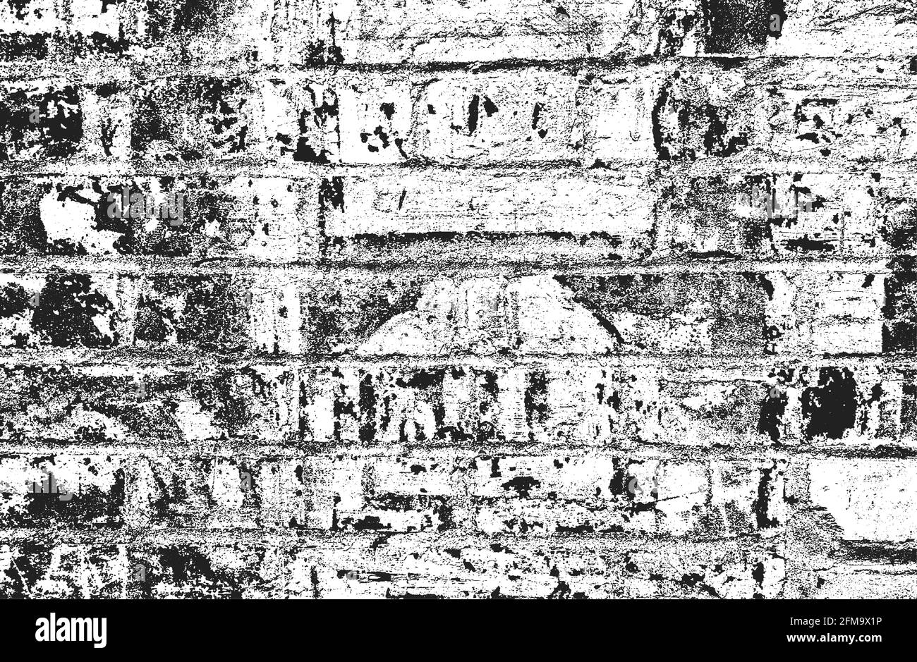 Distressed overlay texture of old brick wall, grunge background ...