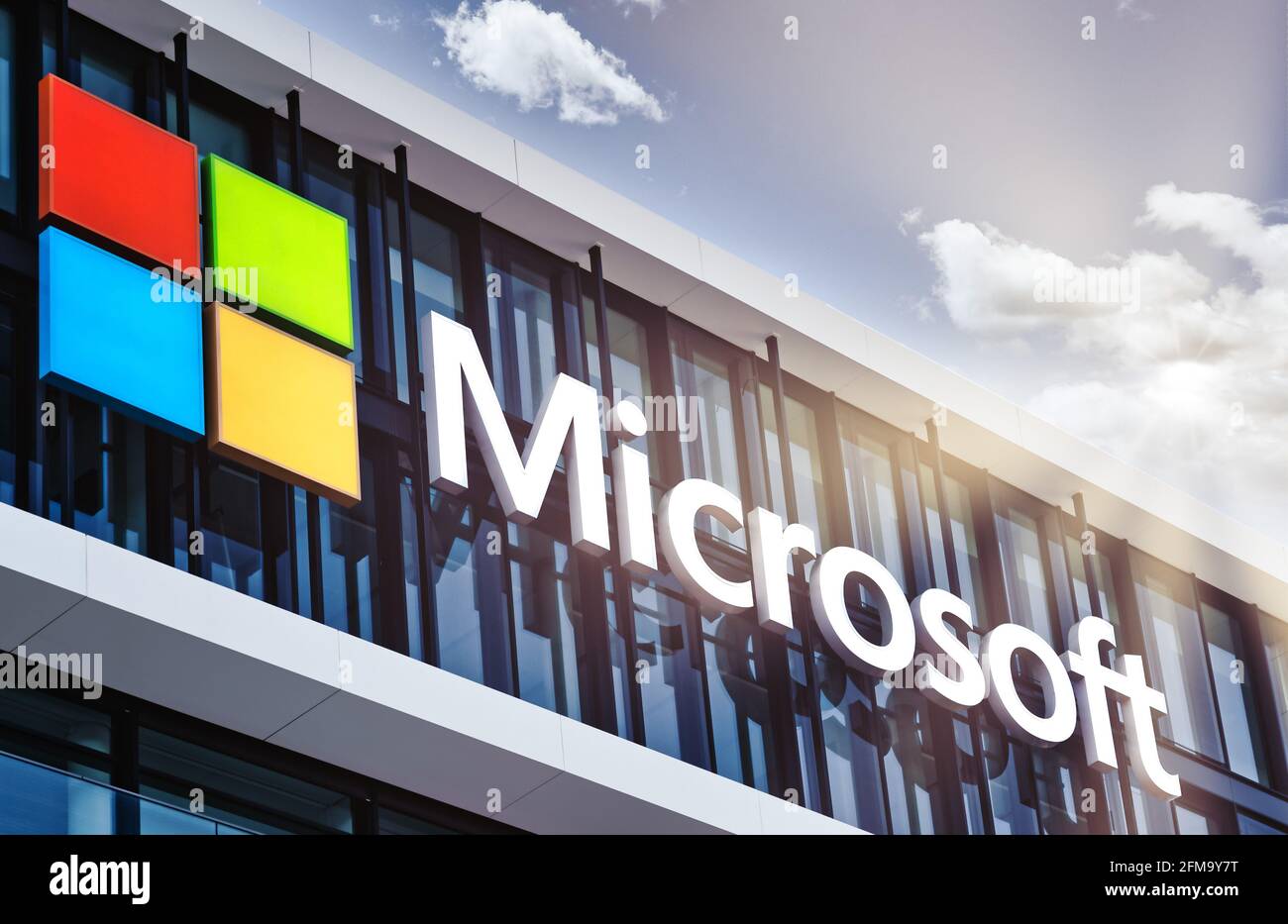 Microsoft Headquarters Building Stock Photo