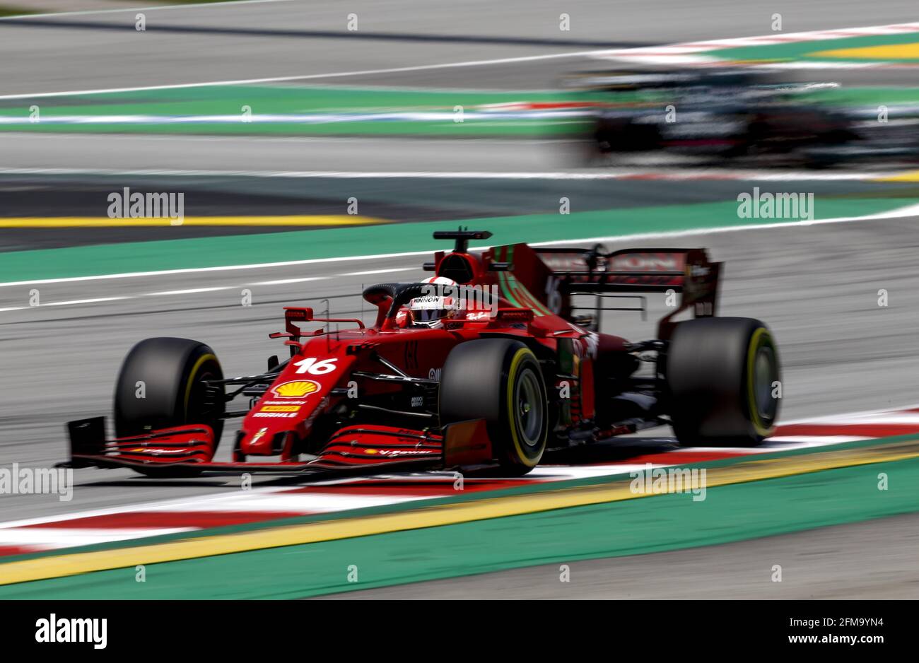 Barcelona, Spain. 07th May, 2021. 16 LECLERC Charles (mco), Scuderia  Ferrari SF21, action during the Formula 1 Aramco Gran Premio De Espana 2021  from May 07 to 10, 2021 on the Circuit
