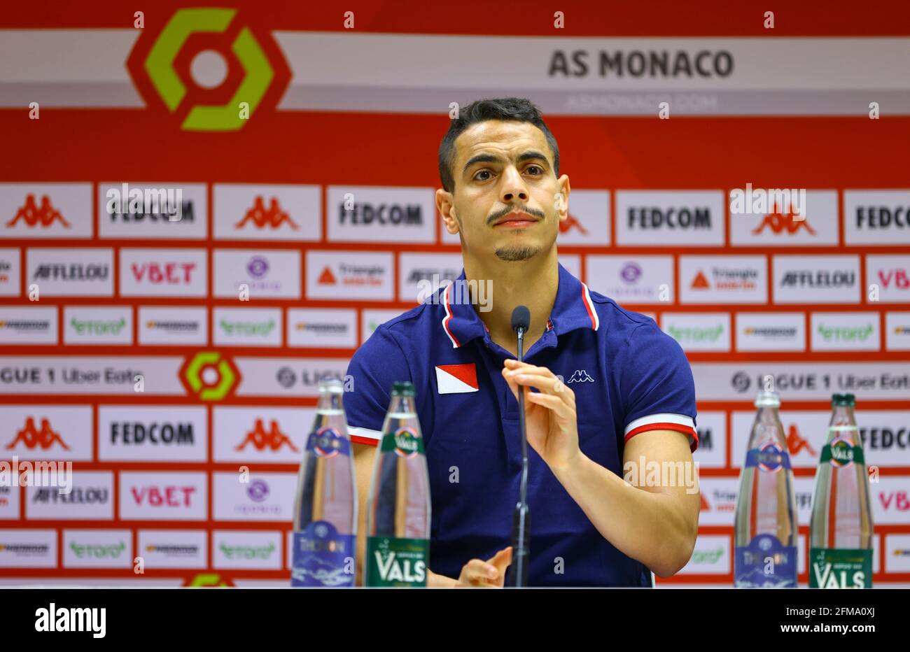 Monaco, Monaco. 07th May, 2021. Monaco, Monte-Carlo - May 07, 2021: AS Monaco vs. Stade de Reims Press Conference with french Player Wissam Ben Yedder, Fussball, Soccer, Trainer | usage worldwide Credit: dpa/Alamy Live News Stock Photo