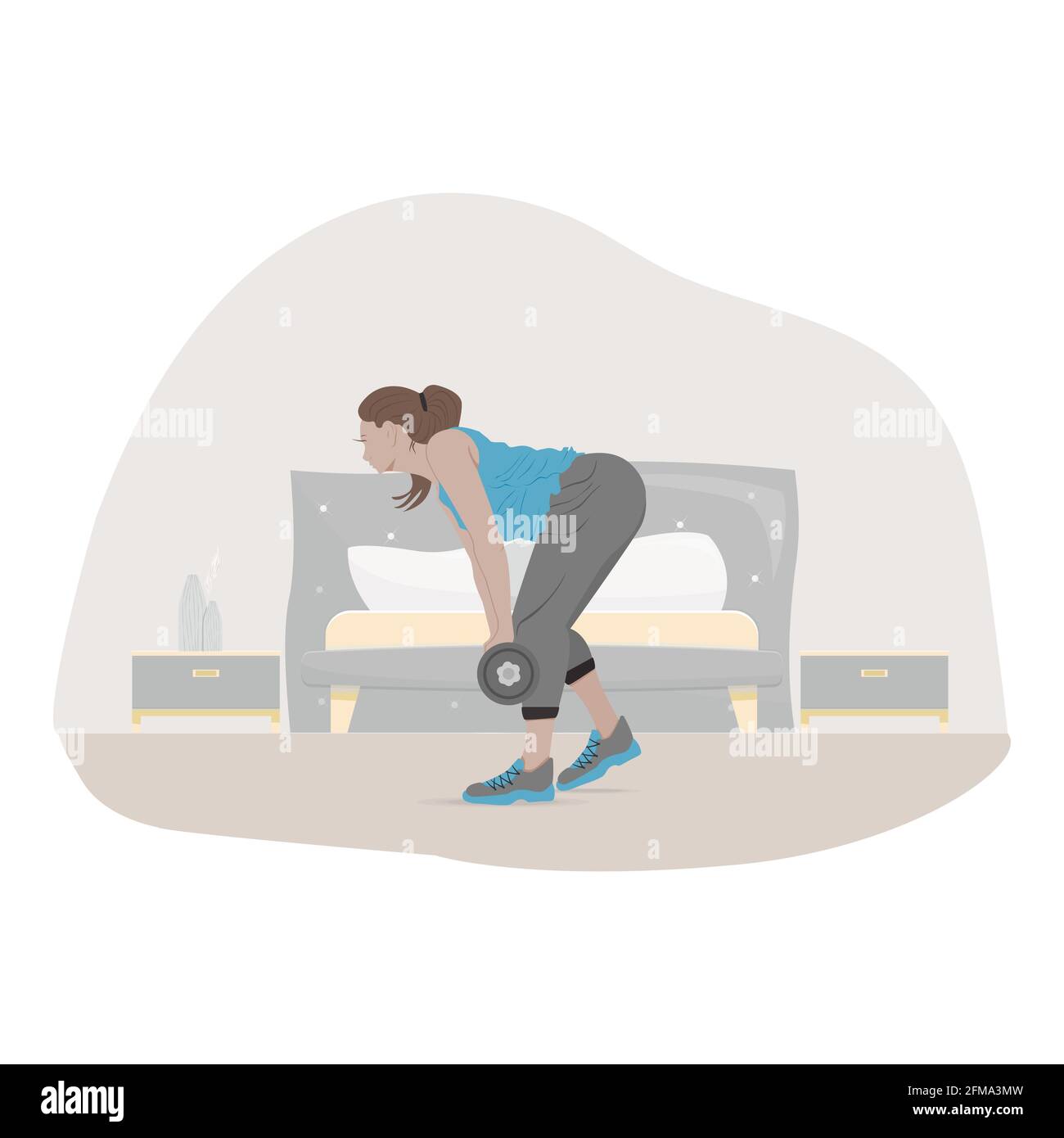 Woman wellness home Stock Vector Images - Alamy