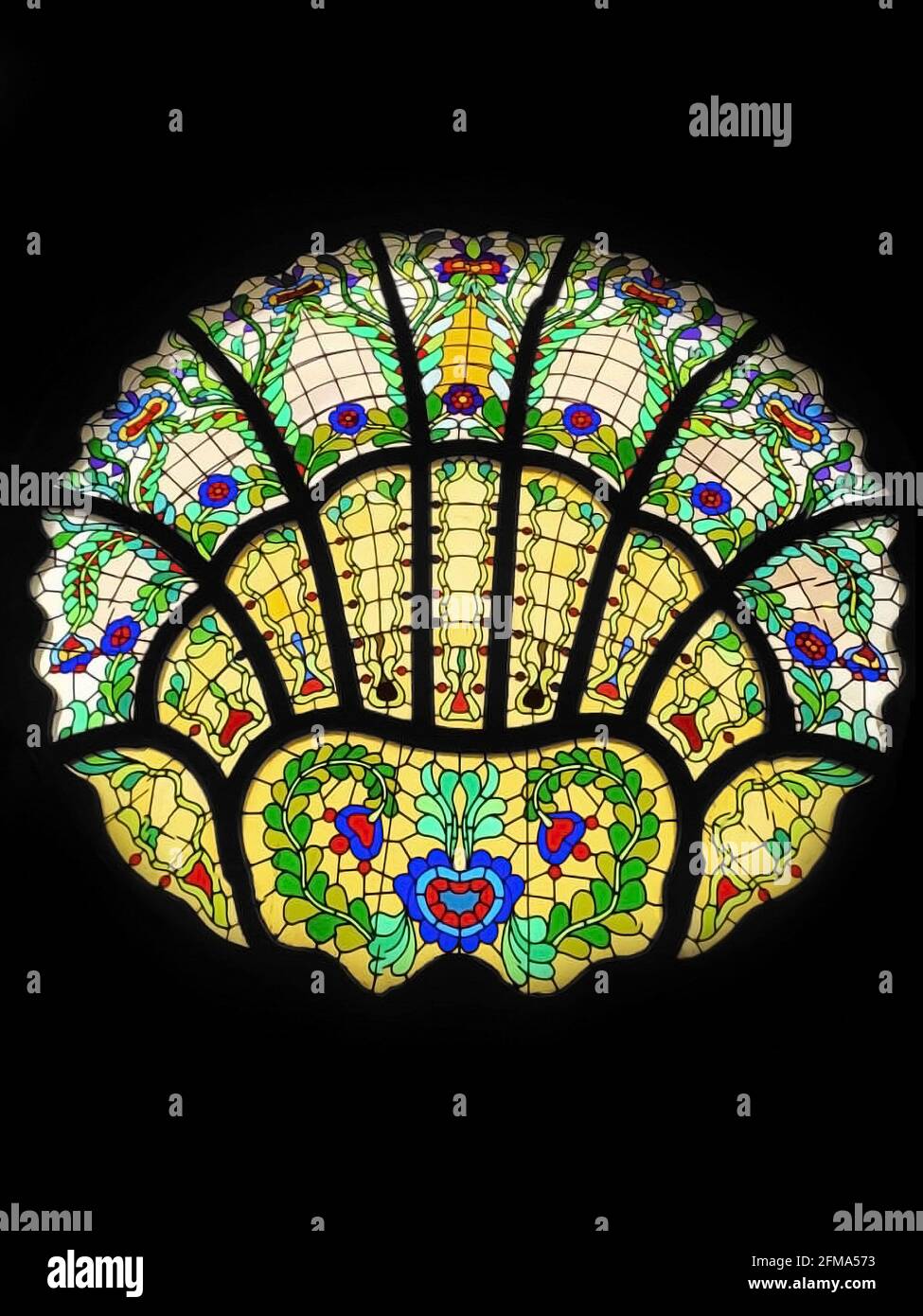 Bright and colorful stained glass window Stock Photo - Alamy