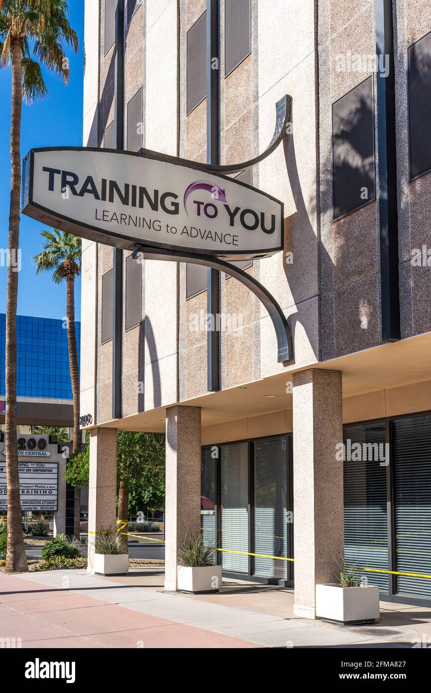 Phoenix, AZ - March 20, 2021: Training to You is a Phoenix-based training company located in downtown Phoenix. Stock Photo