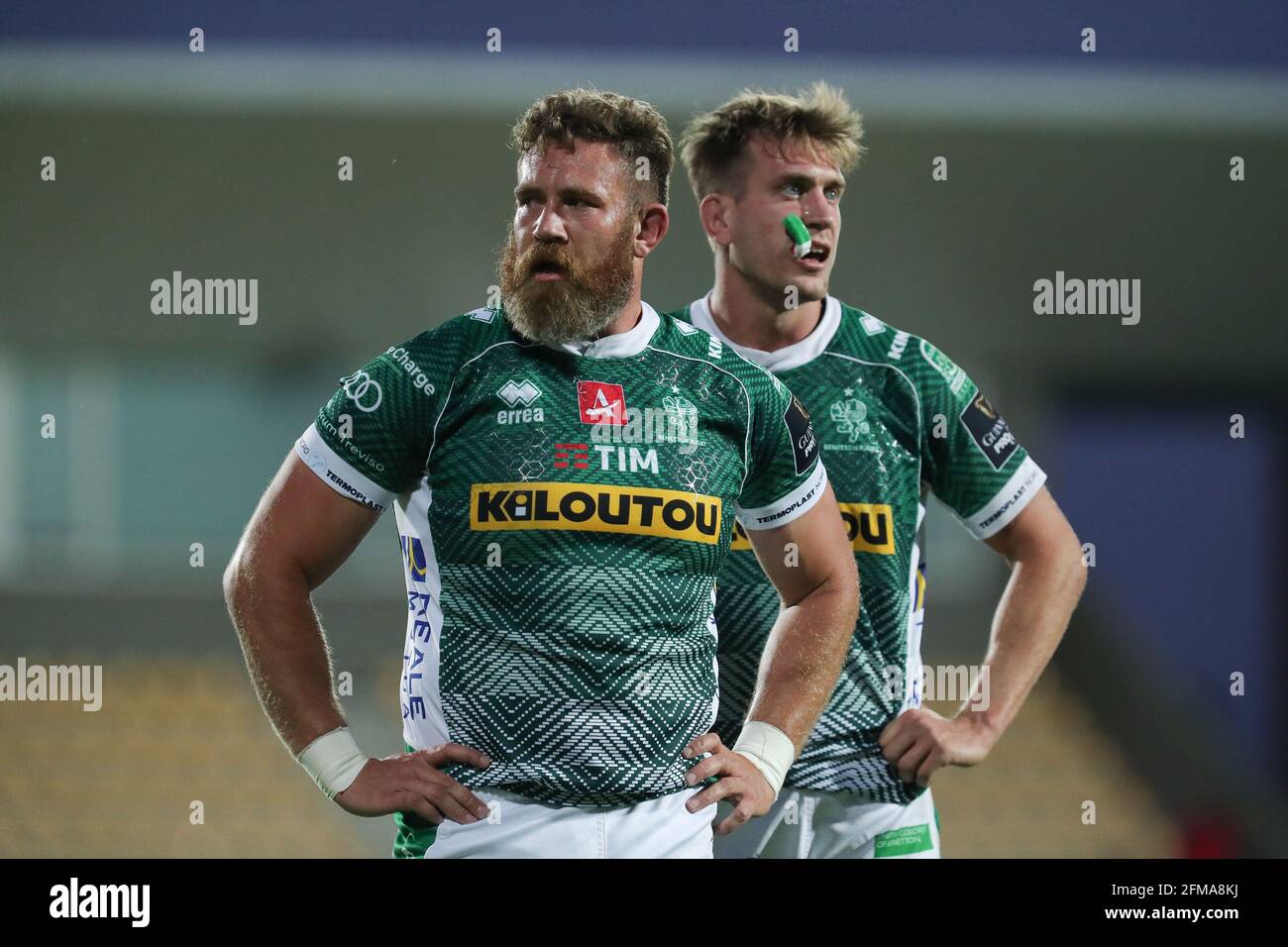 Parma, Italy. 07th May, 2021. Irne Herbst and Federico Ruzza (Benetton  rugby) during Rainbow Cup - Benetton Treviso vs Zebre Rugby, Rugby Guinness  Pro 14 match in Parma, Italy, May 07 2021