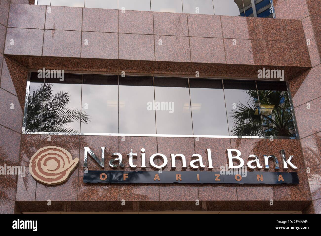 Phoenix, AZ - March 23, 2021: National Bank of Arizona is a division of Zions Bancorporation, N.A., one of the nation's premier financial services com Stock Photo