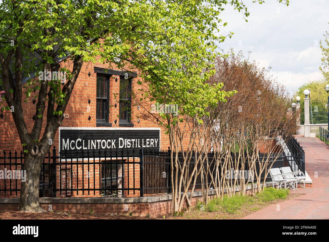 Frederick, MD April 19, 2021 McClintock Distillery viewed from