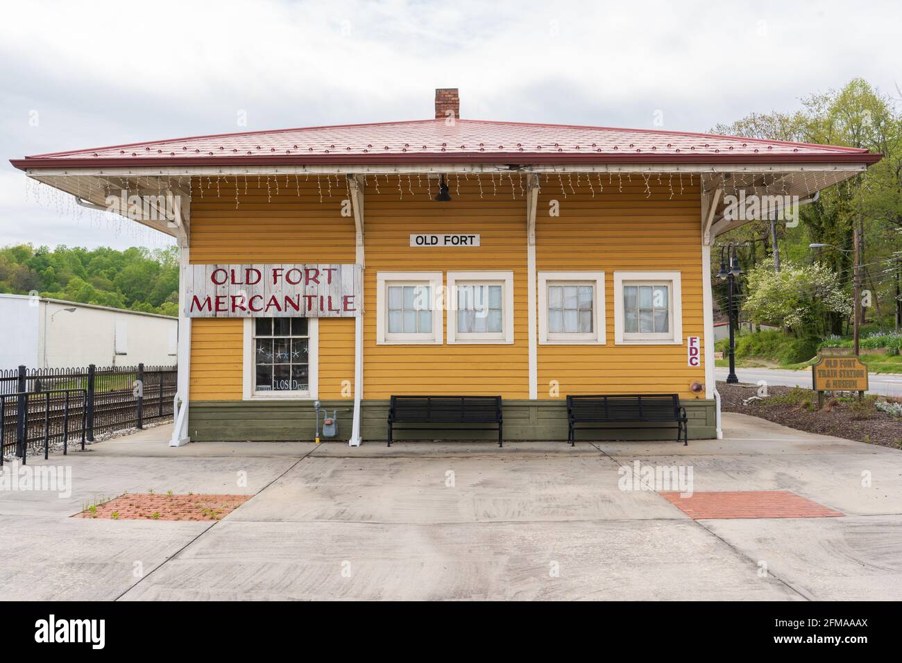 Old Fort, NC April 23, 2021 Old Fort Train Station and Museum has