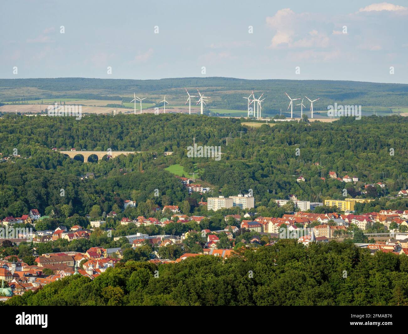 Thuringian Forest near Eisenach, wind turbine, Thuringia, Germany | Thuringia forest, wind turbines, Thuringia, Germany Stock Photo
