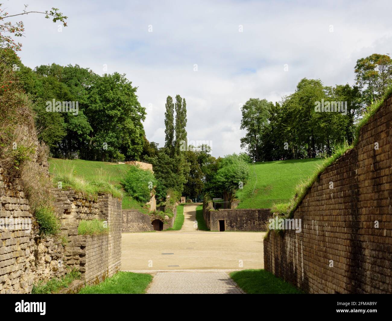 Roman amphitheater, Trier, UNESCO World Heritage, Rhineland-Palatinate, Germany Stock Photo