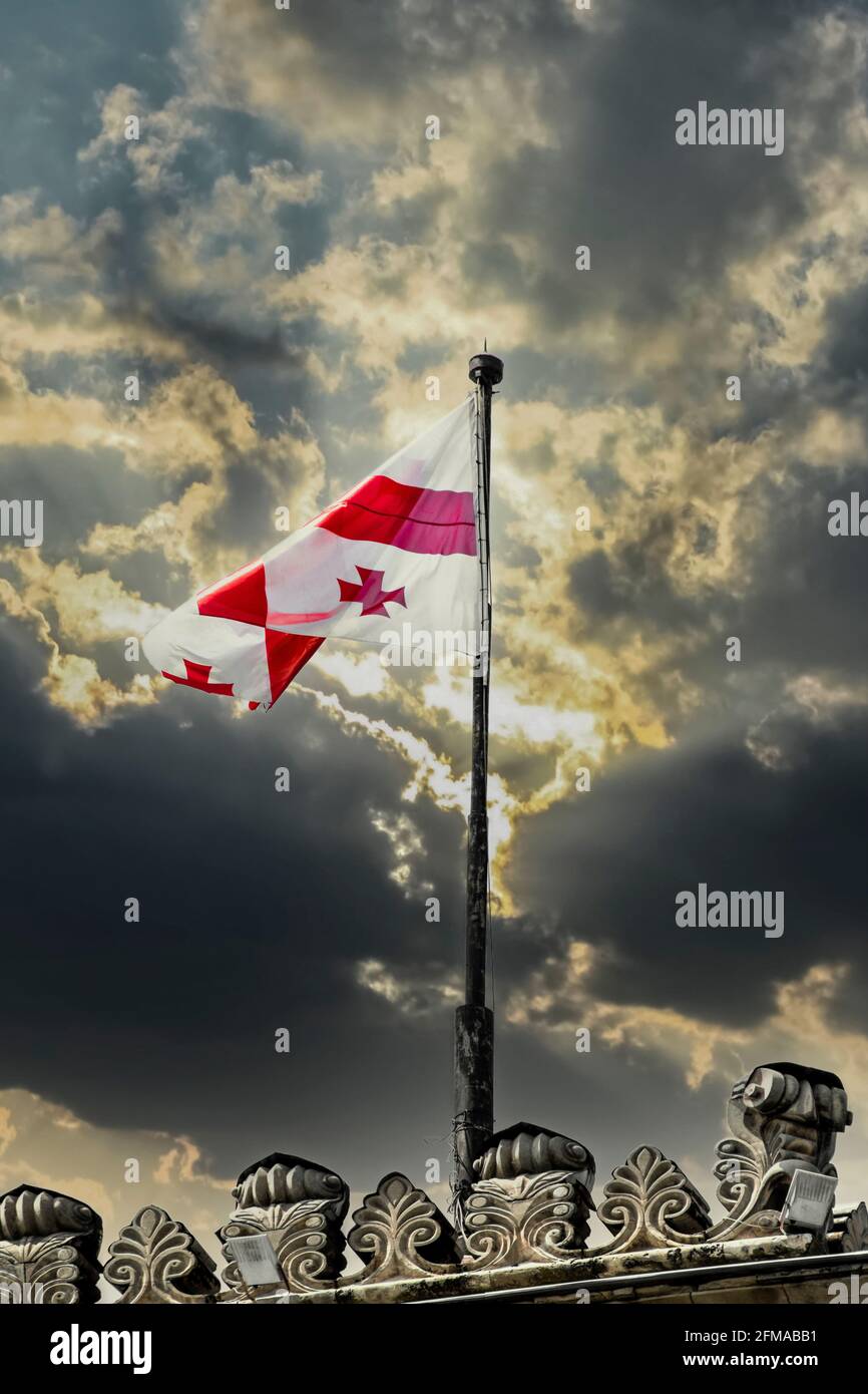 Georgia flag hi-res stock photography and images - Alamy