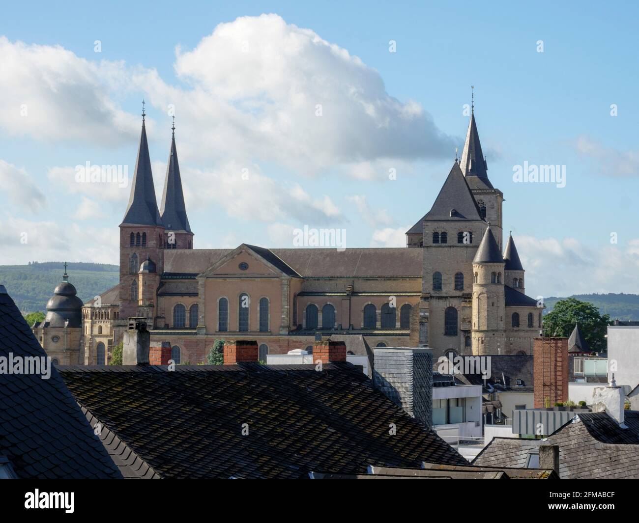 View of cathedral, Trier, UNESCO World Heritage, Rhineland-Palatinate, Germany Stock Photo