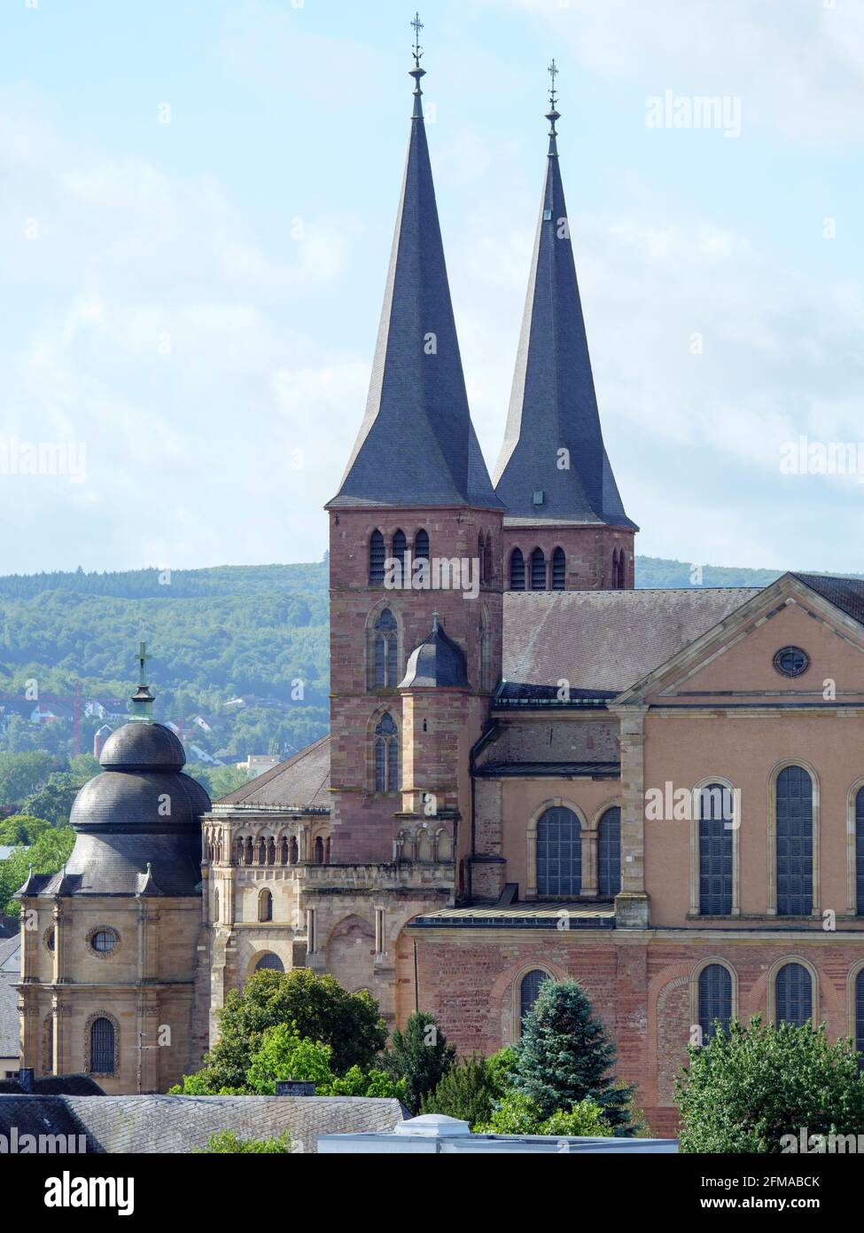 View of cathedral, Trier, UNESCO World Heritage, Rhineland-Palatinate, Germany Stock Photo