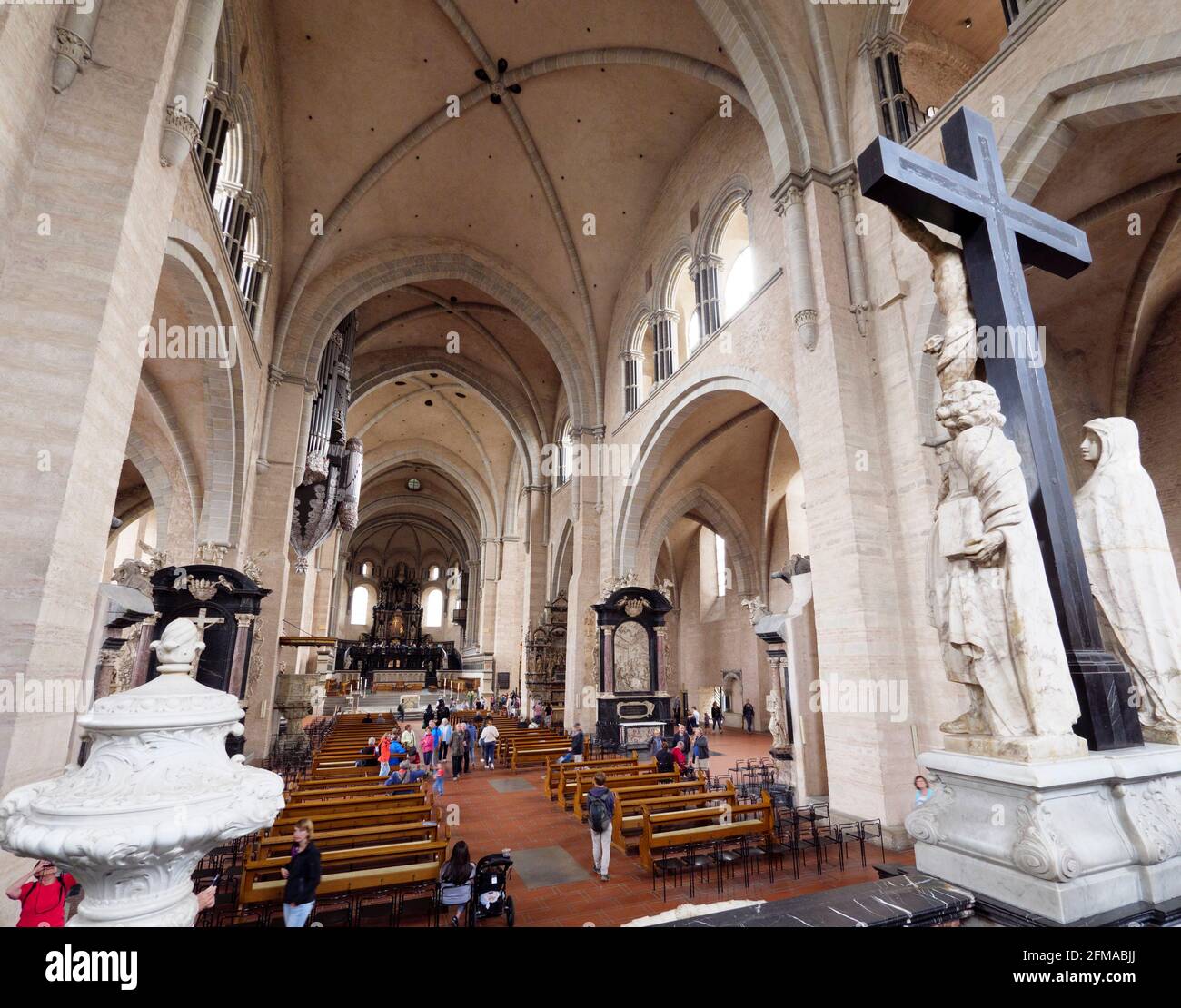 Cathedral, inside, Trier, UNESCO World Heritage, Rhineland-Palatinate, Germany Stock Photo