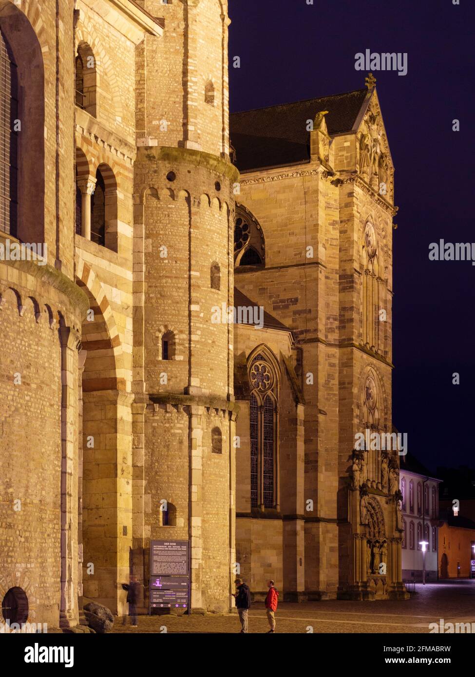 Cathedral and Church of Our Lady, night, Trier, UNESCO World Heritage, Rhineland-Palatinate, Germany Stock Photo
