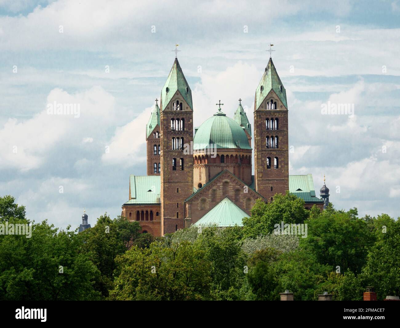 Speyer Cathedral, east side, Speyer, UNESCO World Heritage Site, Rhineland-Palatinate, Germany Stock Photo