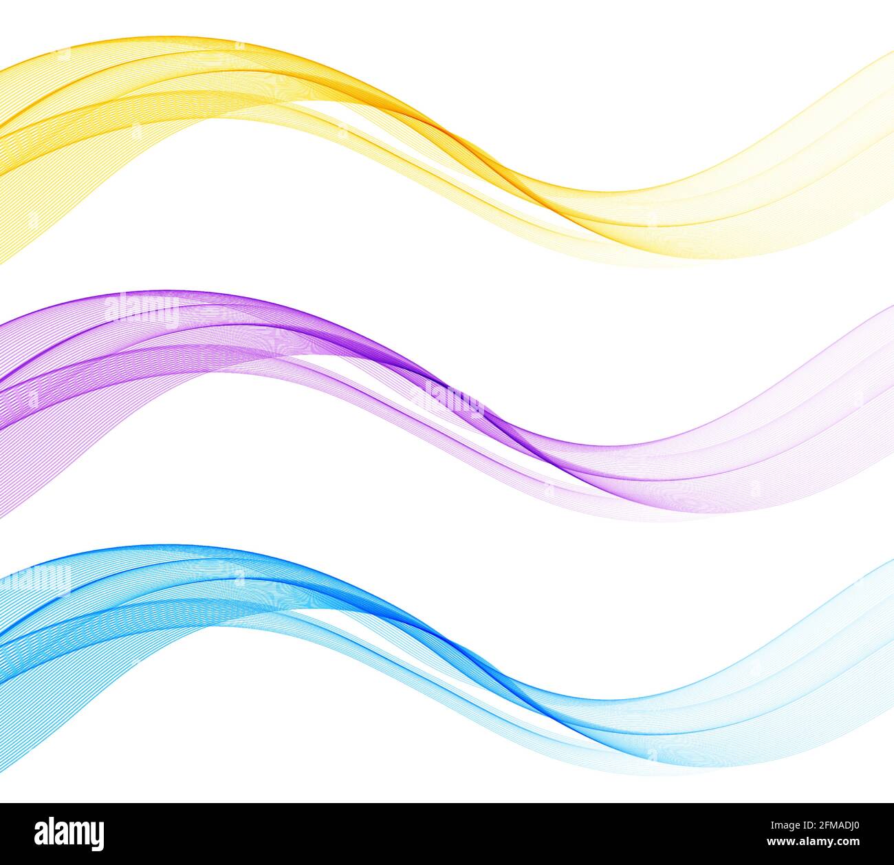 Vector abstract colorful flowing wave lines isolated on white ...