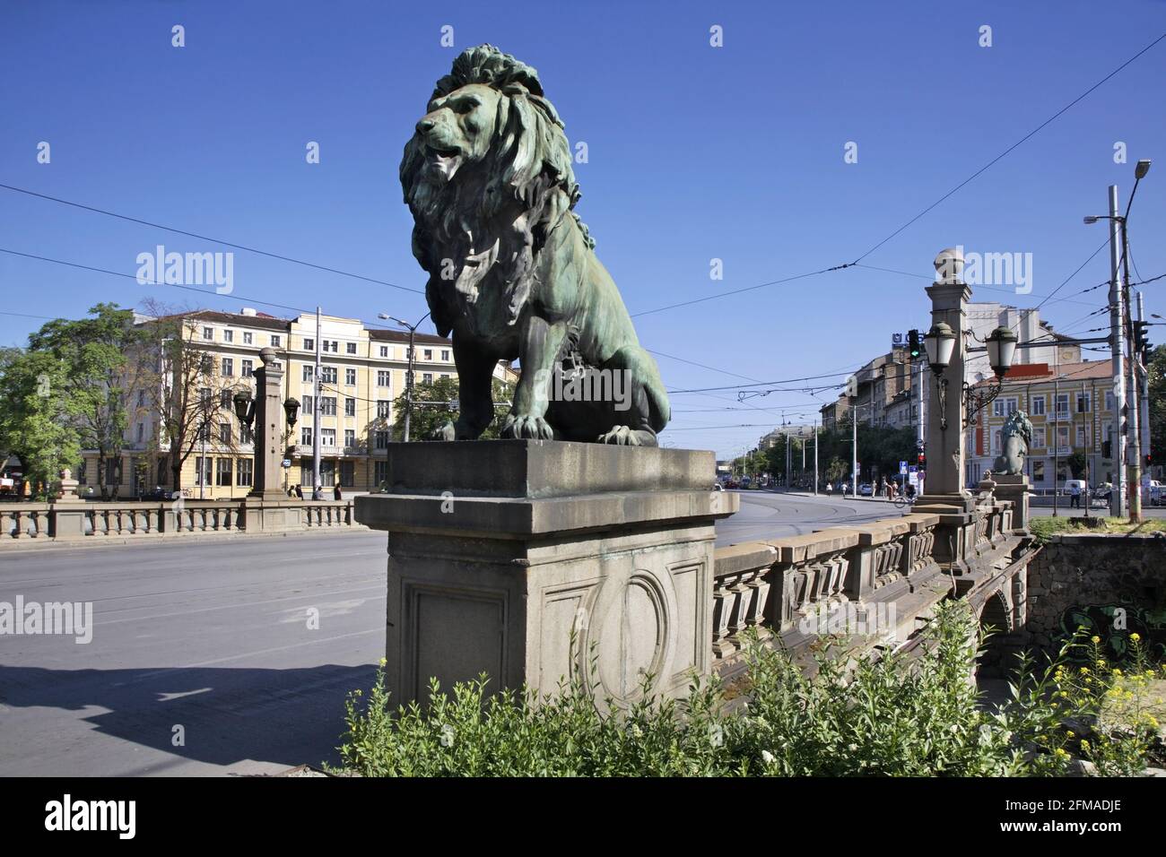 Lavov most (Lions Bridge) in Sofia. Bulgaria Stock Photo