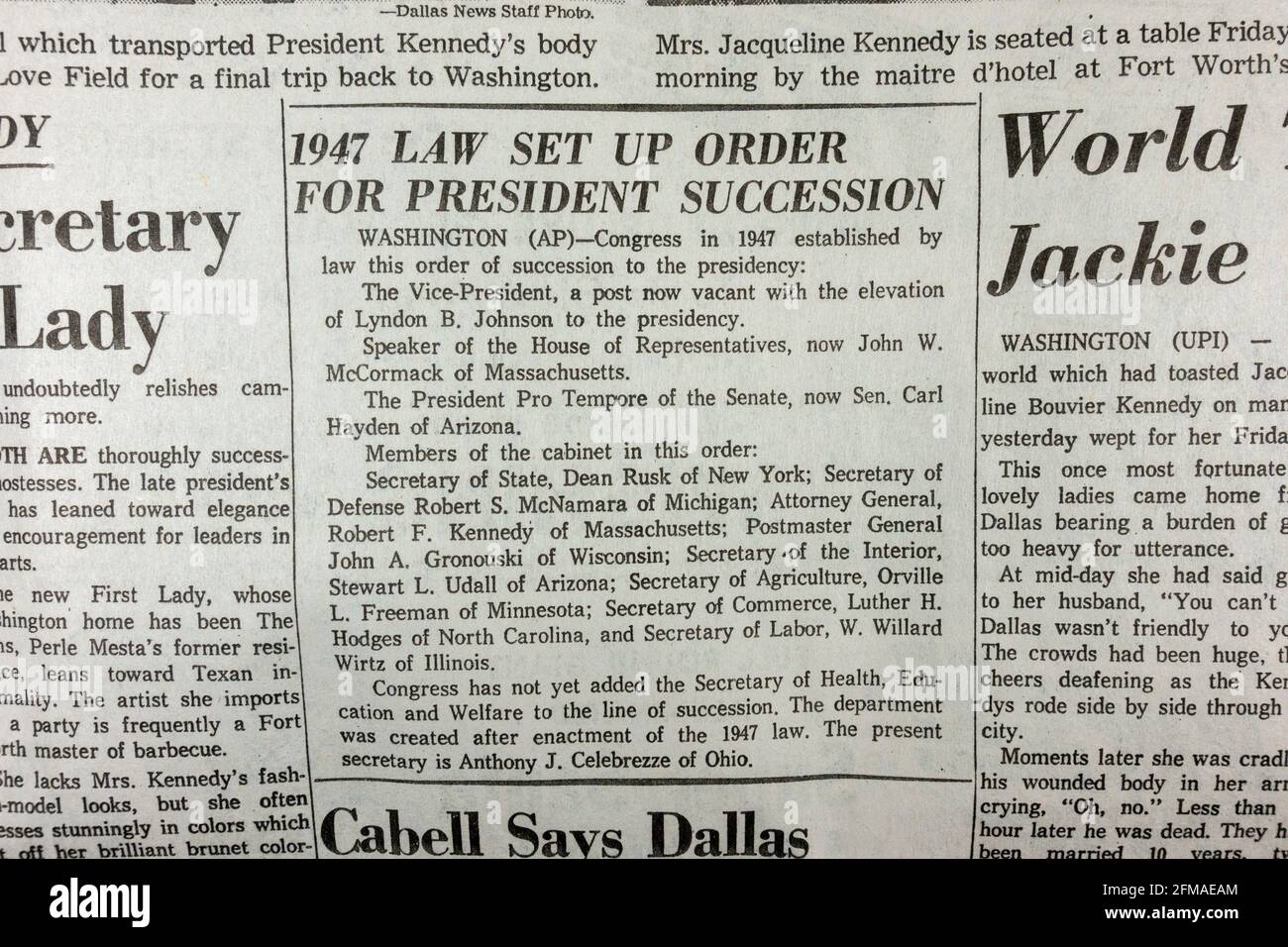 Jfk assassination newspaper hi-res stock photography and Jfk assassination newspaper hi-res stock photography and