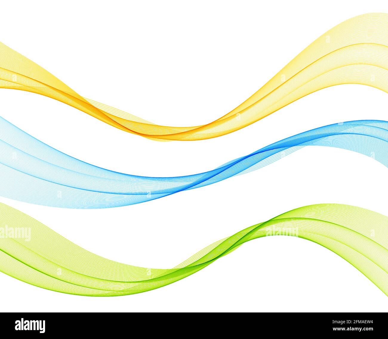 Vector abstract colorful flowing wave lines isolated on white ...